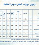جدول دورات شهر محرم 1447هـ 1